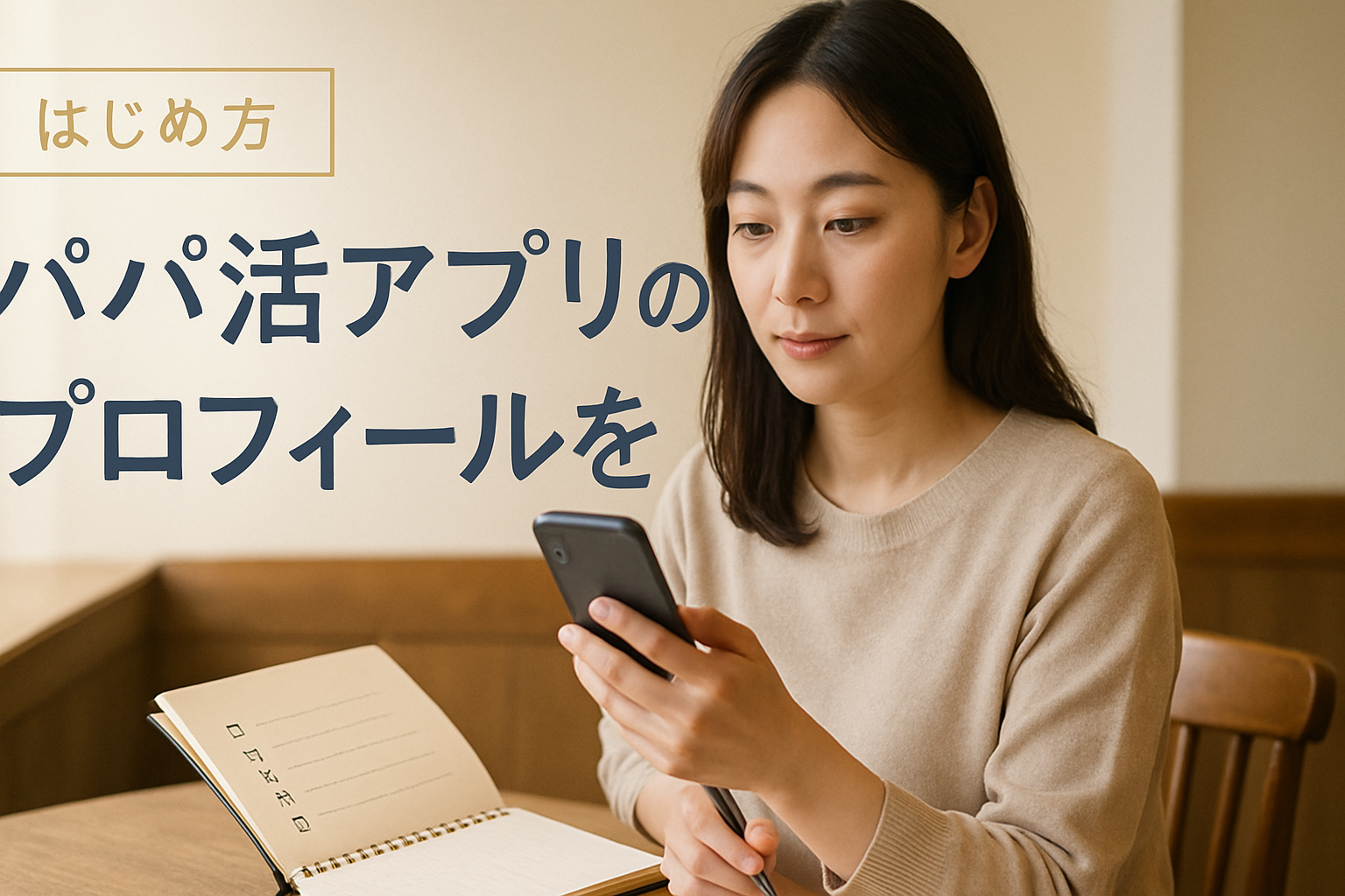 パパ活アプリのプロフィールを整える前に決める線引きのイメージ