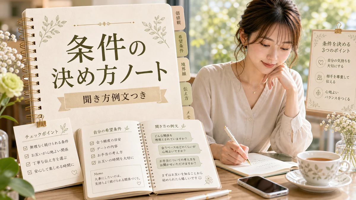 パパ活の条件の決め方・伝え方｜メッセージでの聞き方例文のイメージ