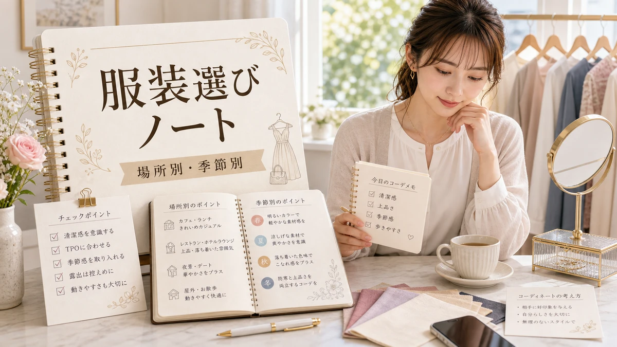顔合わせの服装の選び方｜場所別・季節別の考え方とNG例のイメージ