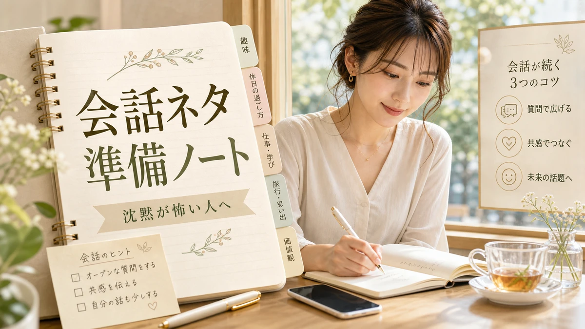 顔合わせの会話ネタと避ける話題｜沈黙が怖い人のための準備のイメージ