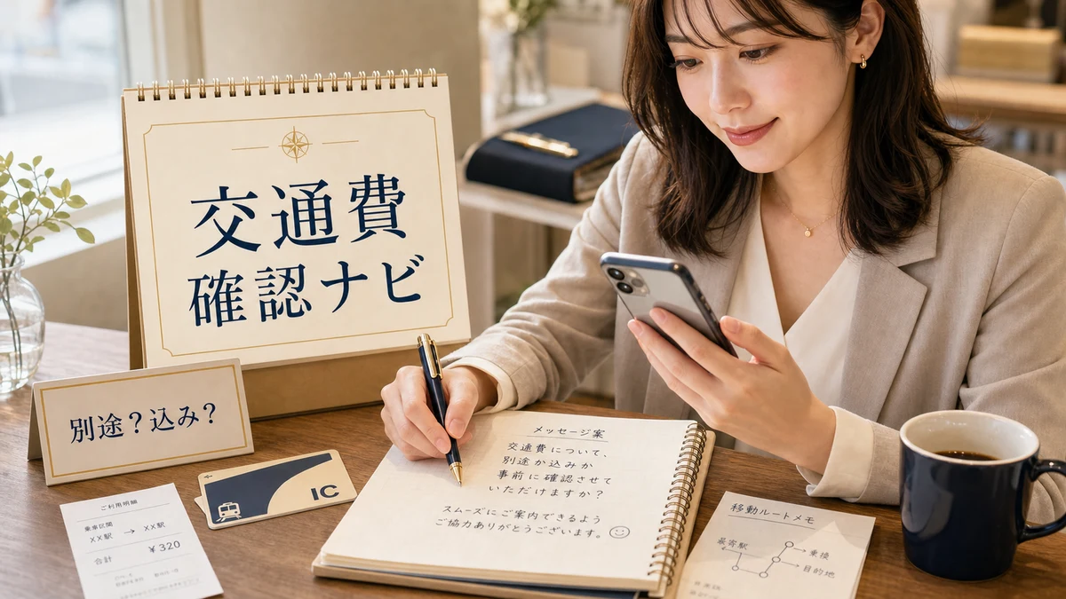 交通費の扱い方｜お手当に含む？別途？聞き方の文例のイメージ