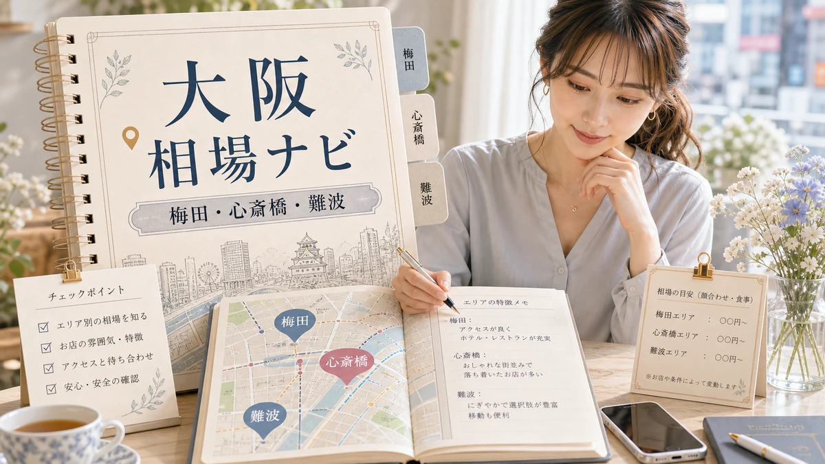 大阪のパパ活相場とエリア事情【2026年版】｜梅田・心斎橋・難波のイメージ