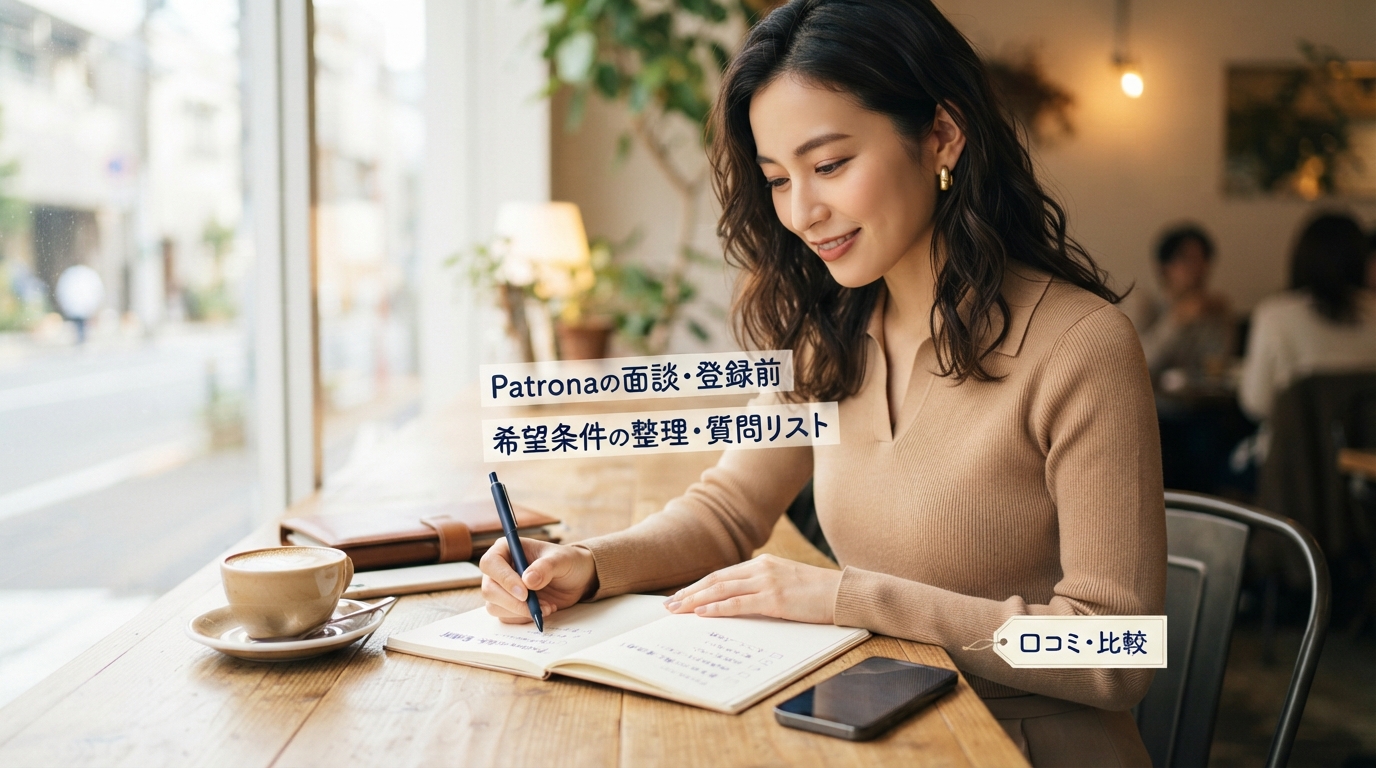 Patronaの面談・登録前に確認したい写真と相談範囲のイメージ