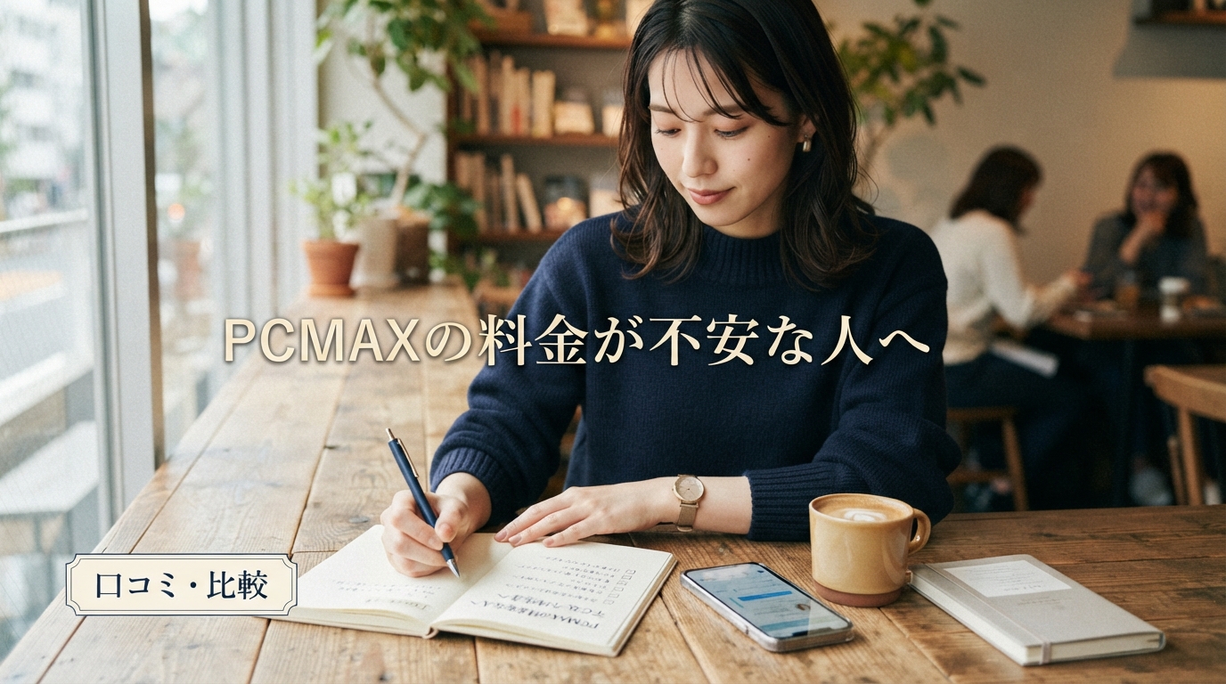 PCMAXの料金が不安な人へ｜ポイント制を見る前の確認リストのイメージ