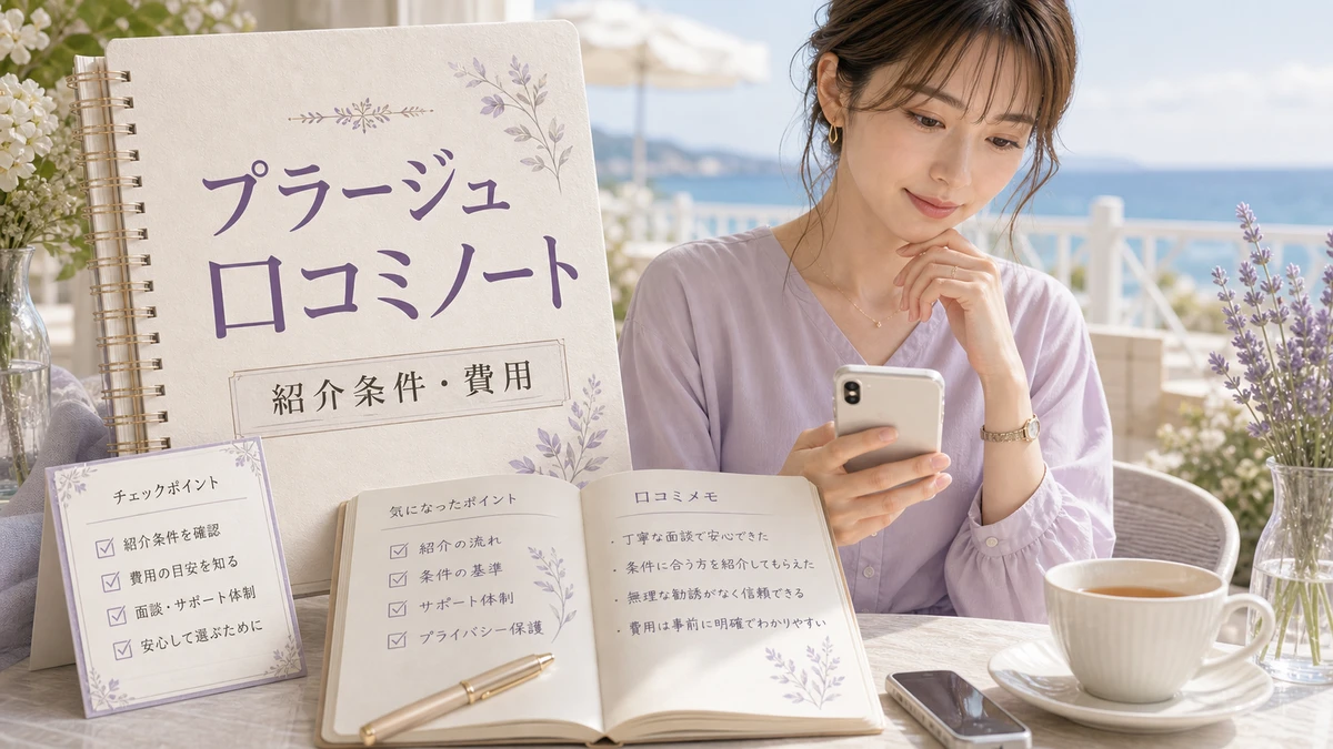プラージュの口コミはどう見る？登録前に確認したい評判・料金・安全性のイメージ