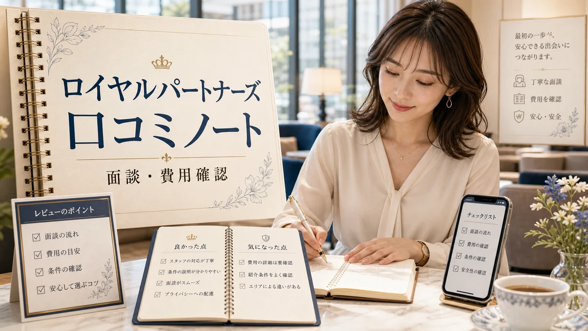 ロイヤルパートナーズの口コミはどう見る？登録前に確認したい評判・料金・安全性のイメージ
