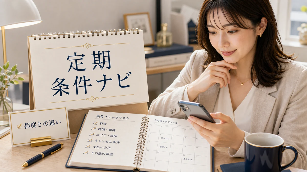 定期（月極）の条件の決め方｜都度との違いと崩れない約束のイメージ