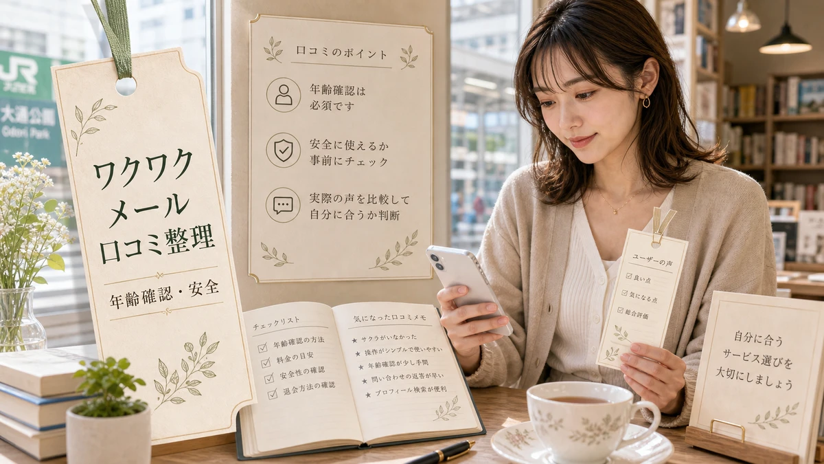 ワクワクメールの口コミはどう見る？登録前に確認したい評判・料金・安全性のイメージ